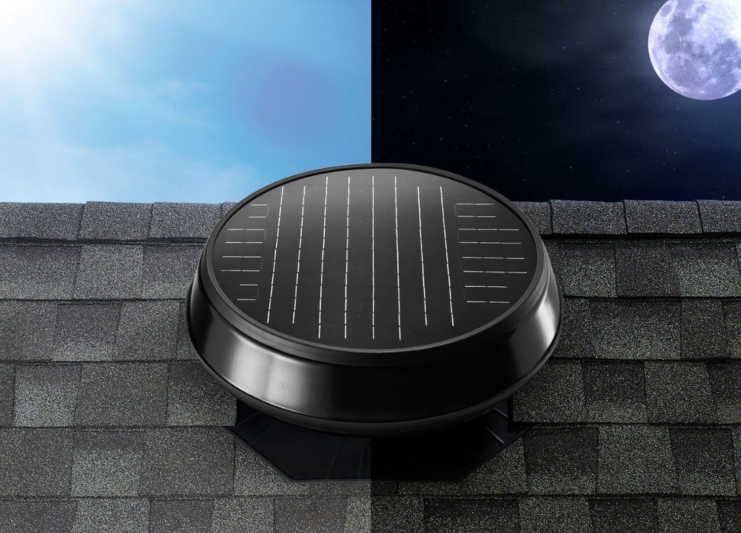 Solar attic fan